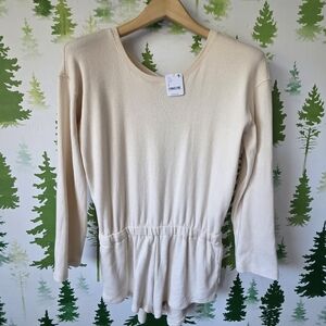 Free People Beach Captain Cream Romper